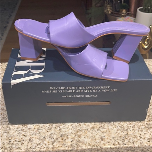 Worn 1x Light Purple Zara Square Toe Sandal